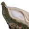 Hello Honey® 18" Multicolor Flower Embroidery, Beads & Lace Trim Cotton Slub Pillow
